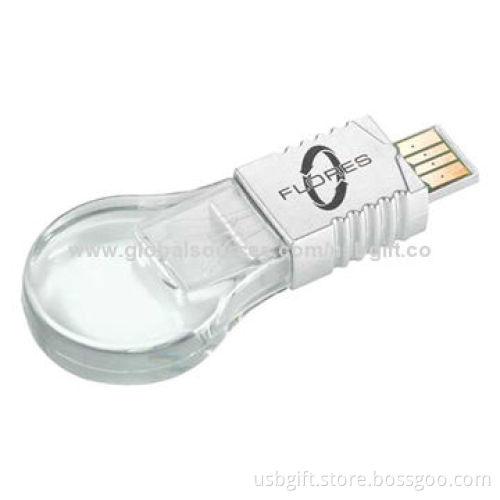 USB Flash Memory, Light Bulb Shaped, 4GB Capacity, OEM Orders Welcomed